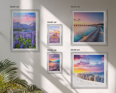 Framed photo set Landscapes nature mountains views