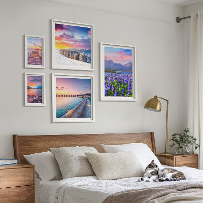 Framed photo set Landscapes nature mountains views
