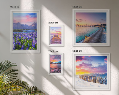 Framed photo set Landscapes nature mountains views