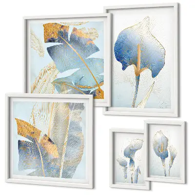 Gallery wall stylish delicate nature flowers