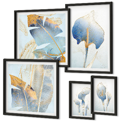 Gallery wall Stylish flowers delicate nature