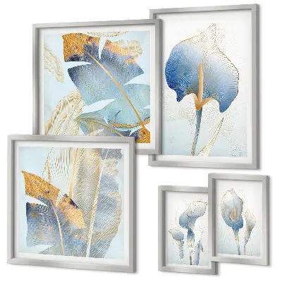 Gallery wall stylish delicate nature flowers