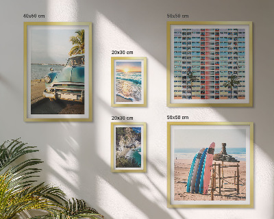 Framed photo set Stylish beach landscapes