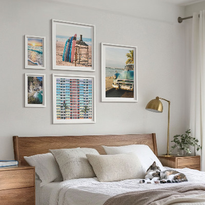 Framed photo set Stylish beach landscapes