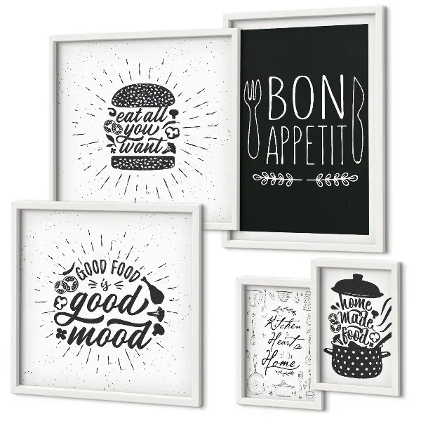 Kitchen inspirations wall art set of 5 pieces