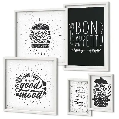 Kitchen inspirations wall art set of 5 pieces