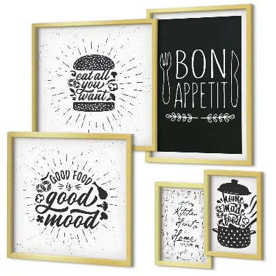 Kitchen inspirations wall art set of 5 pieces
