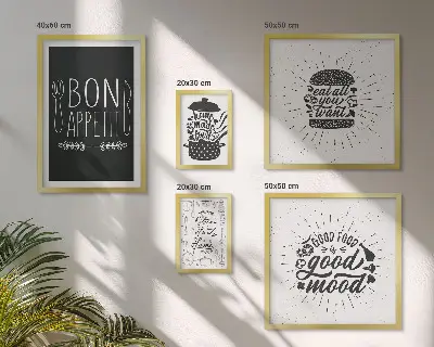 Kitchen inspirations wall art set of 5 pieces