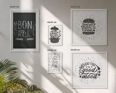 Kitchen inspirations wall art set of 5 pieces