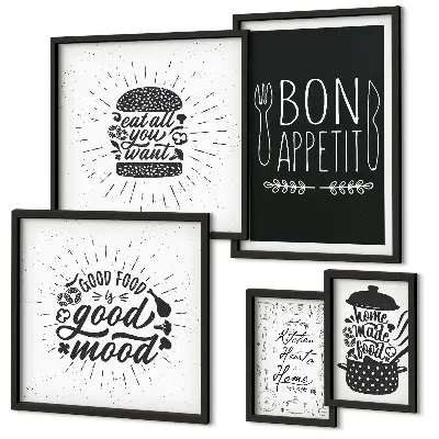 Kitchen inspirations wall art set of 5 pieces