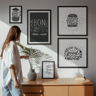 Set of 5 wall art pieces Kitchen inspirations cooking