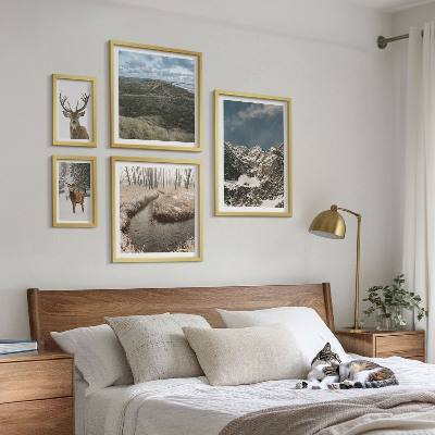 Framed photo set Wild nature majestic mountains