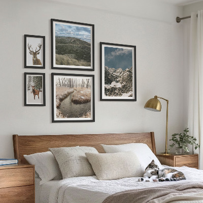Framed photo set Wild nature majestic mountains
