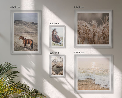 Set of 5 wall art pieces Landscapes with horses and water