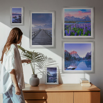 Gallery wall Mountain and seaside landscapes