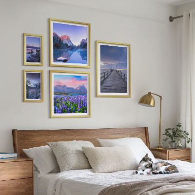 Gallery wall Mountain and seaside landscapes