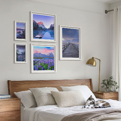 Gallery wall Mountain and seaside landscapes