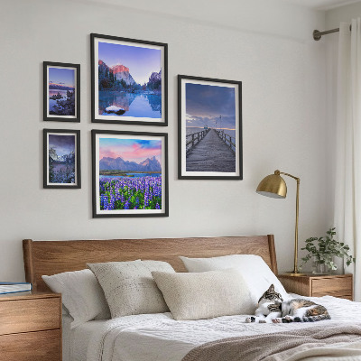 Gallery wall Mountain and seaside landscapes