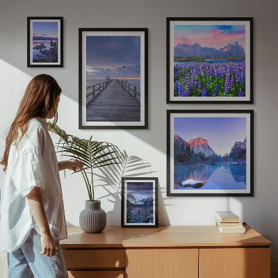 Gallery wall Mountain and seaside landscapes