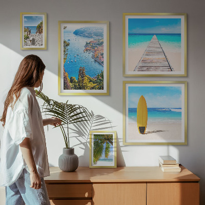 Framed photo set Seaside landscapes and beaches