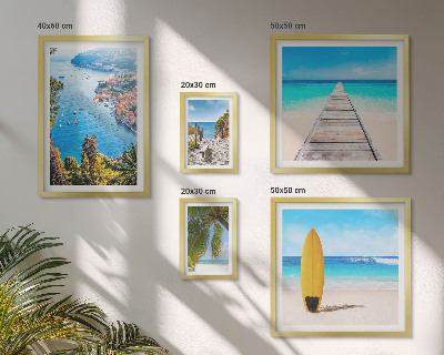Framed photo set Seaside landscapes and beaches