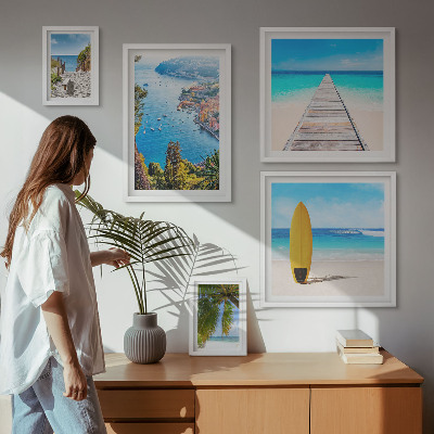 Framed photo set Seaside landscapes and beaches
