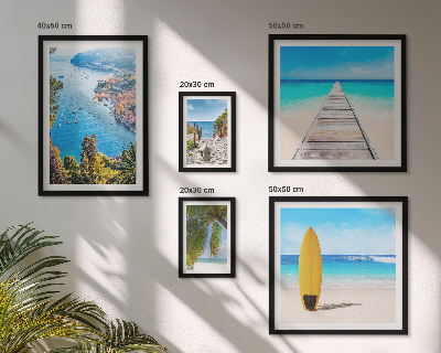 Framed photo set Seaside landscapes and beaches