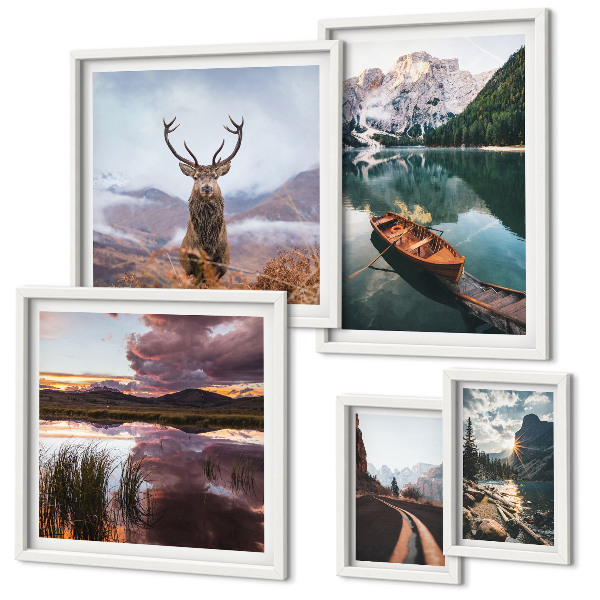 Gallery wall Landscapes mountains lakes nature