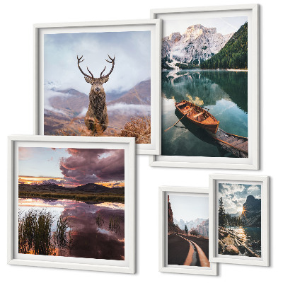Gallery wall Landscapes mountains lakes nature