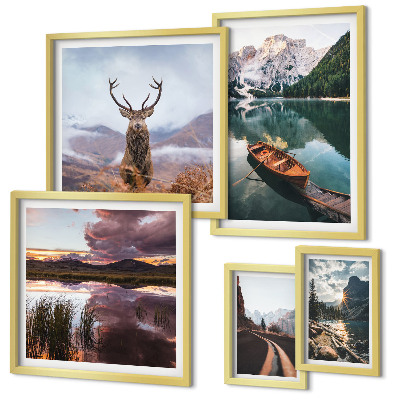 Gallery wall Landscapes mountains lakes nature