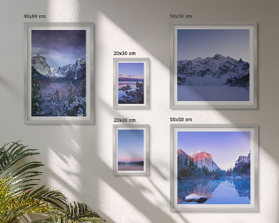 Set of 5 wall art pieces Mountain lakes forests landscapes