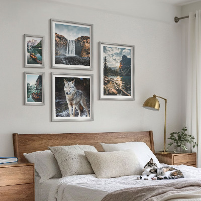 Framed photo set Landscapes of nature wildlife