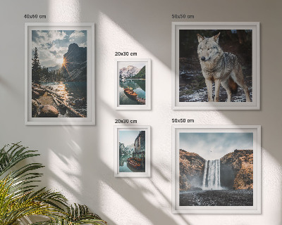 Framed photo set Landscapes of nature wildlife