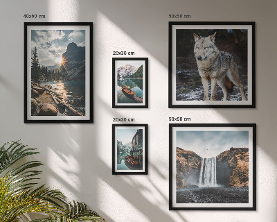 Framed photo set Landscapes of nature wildlife