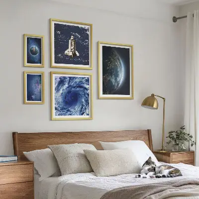Earth's cosmic landscapes wall art set of 5 pieces