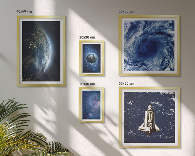 Set of 5 wall art pieces Earth's cosmic landscapes
