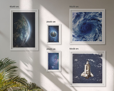 Set of 5 wall art pieces Earth's cosmic landscapes