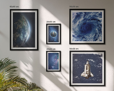 Set of 5 wall art pieces Earth's cosmic landscapes