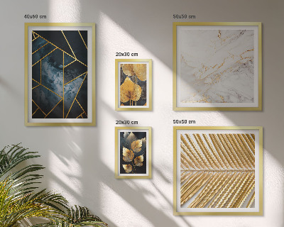 Gallery wall Stylish leaves and geometry