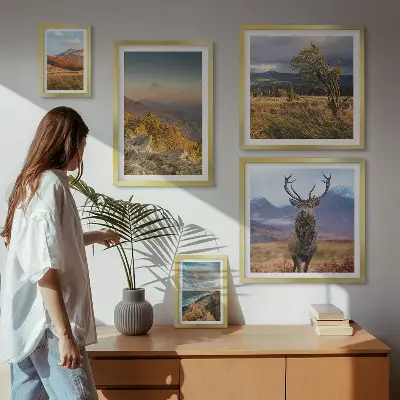 Mountain wildlife landscape wall art set of 5 pieces