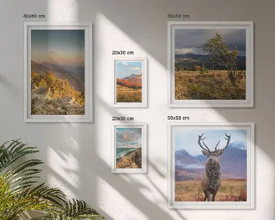 Mountain wildlife landscape wall art set of 5 pieces