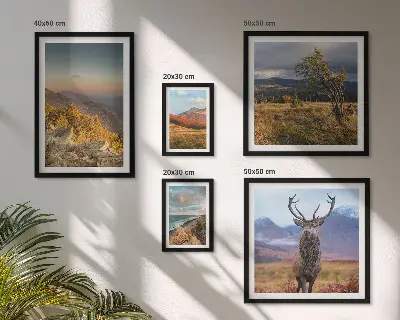 Mountain wildlife landscape wall art set of 5 pieces