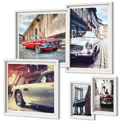 Framed photo set stylish city classics