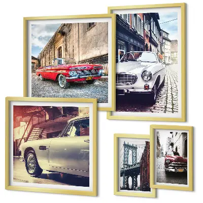Framed photo set stylish city classics