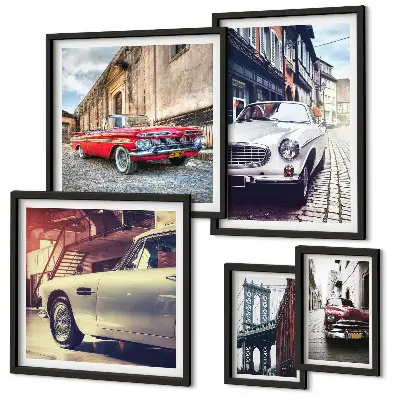 Framed photo set stylish city classics