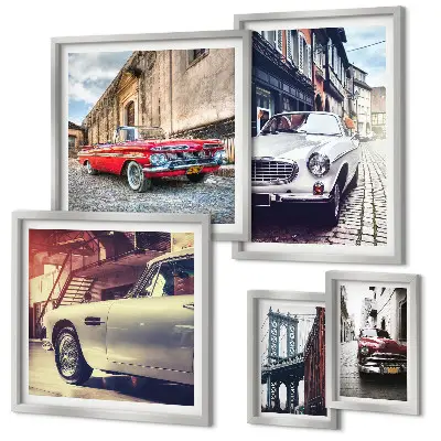 Framed photo set stylish city classics