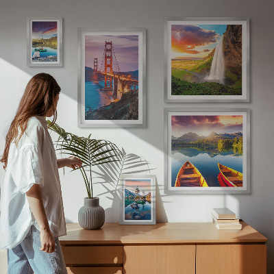 Framed photo set Landscapes nature bridges USA