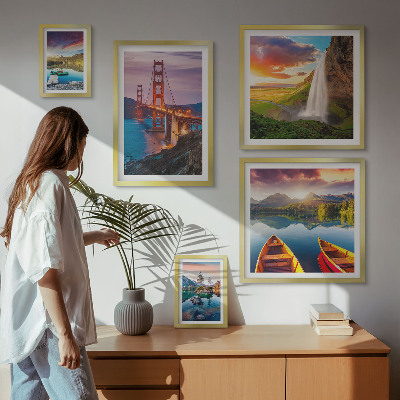 Framed photo set Landscapes nature bridges USA