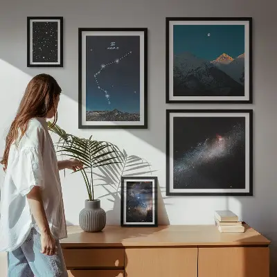 Gallery wall cosmic galaxy landscapes