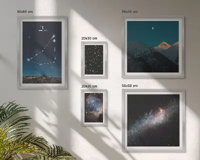 Cosmic landscapes constellations wall art set of 5 pieces